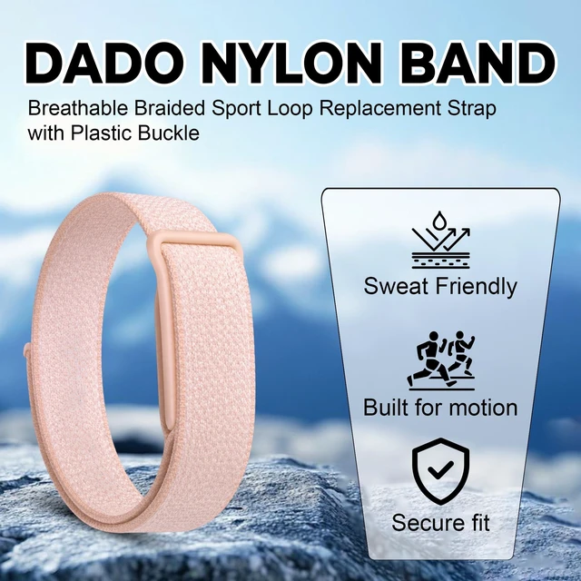 Alt view image 2 of 7 - Stretch Nylon Loop Band Compatible with Google Fitbit Air, Soft Breathable Woven Sport Strap, Adjustable Elastic Replacement Wristband for Men & Women
