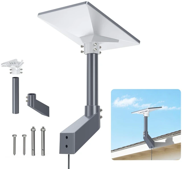 Main image of Starlink Mini Wall Mount, 360° Adjustable Starlink Mini Bracket Aluminum Wall Mounting Kit with Pipe Adapter for Starlink Mini & Mini X, Starlink Mini Mount, Starlink Mini Accessories