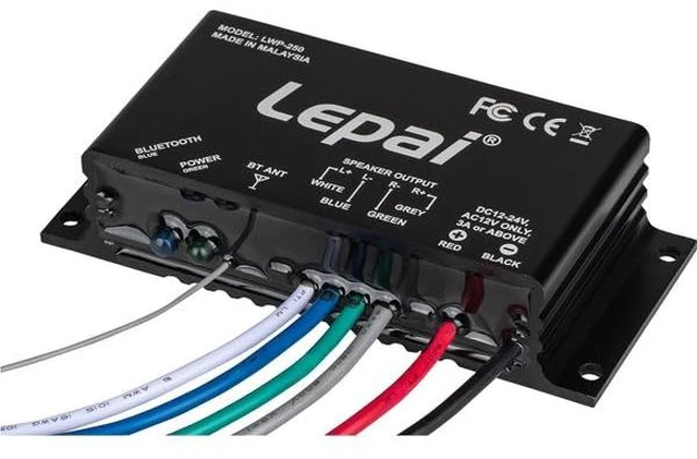Alt view image 3 of 5 - LWP-250 2 x 50W Outdoor/Marine Bluetooth 5.0 Mini Amplifier with Mounting Flanges