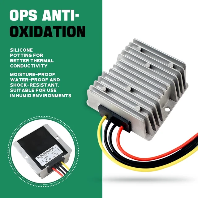 Alt view image 6 of 6 - 36V 48V to 12V DC Buck Converter 20A 240W Step Down Converter Power Supply Voltage Regulator for Car, Truck, Golf Cart, LED Light, CCTV(Input 35-60V)