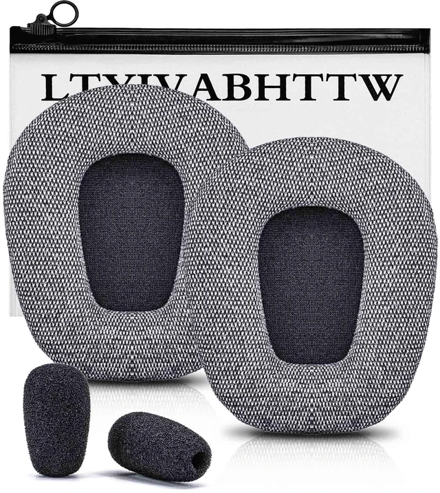 Main image of B450-XT B550-XT Kit Replacement Ear Pads Cushions - Compatible with B450 XT / B550 XT Headset I B450-XT/B550-XT Replacement Cushion Kit (Comfortable Gray Fabric)