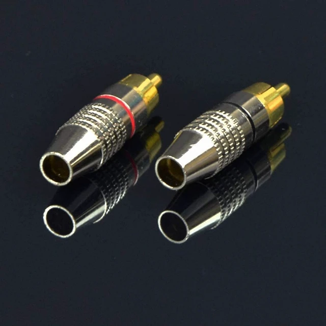 Alt view image 4 of 6 - RCA Plug to Speaker Wire Leads, 6 ft, 14AWG, 2-Pack Gold plated RCA plugs help resist oxidation and contact noise