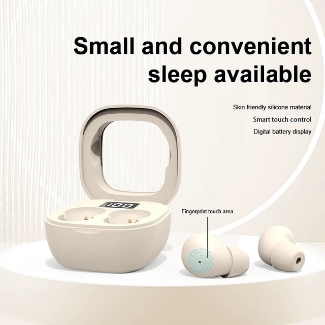 Alt view image 2 of 7 - Ultra small mini earphones Mini Invisible Wireless Earbuds for Small Ear Canals, Low Profile Hidden Sleep Earbuds, IPX5 Waterproof Bluetooth Headphones for Work, Side Sleep & Daily Use (white)