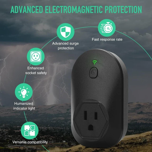 Alt view image 2 of 7 - Generator Electromagnetic Protector, EMP Protection, Plug Into the Socket of Inverter & Generator, Withstand Multiple High-Voltage Surges, for Home Backup, Emergencies, Grid outages