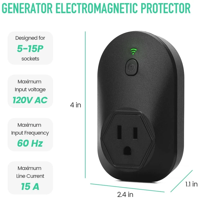 Alt view image 3 of 7 - Generator Electromagnetic Protector, EMP Protection, Plug Into the Socket of Inverter & Generator, Withstand Multiple High-Voltage Surges, for Home Backup, Emergencies, Grid outages