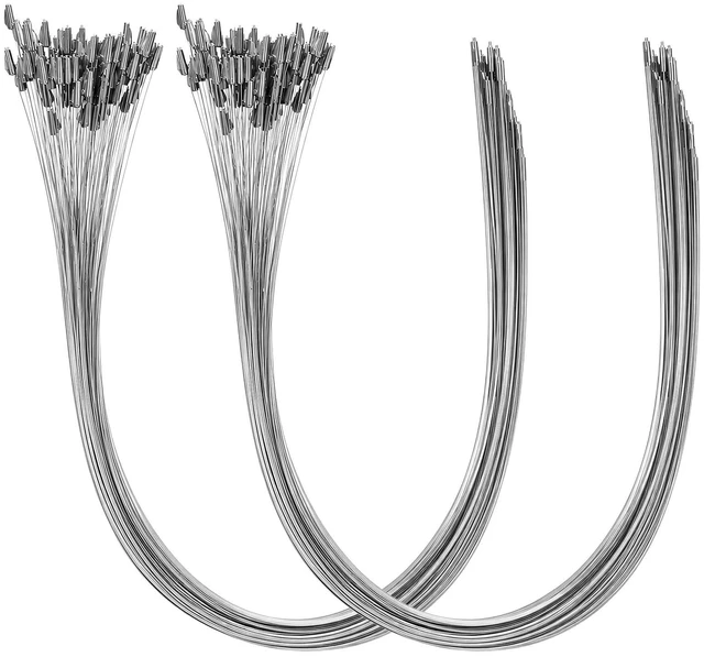 Main image of 200Pcs 24IN Metal Zip Ties, 304 Stainless Steel Cable Ties 270lbs Tensile Strength, Self-locking Cable Ties for Exhaust Wrap