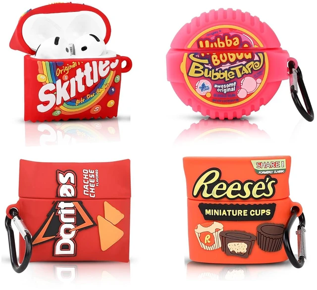 Main image of (4 Pack) Cute Case for AirPods 4 Earbuds (2024), Silicone Cartoon Charging Case Shockproof Protective Headphones Cover with Carabiner for Man Woman Teen (S+B+R+D)
