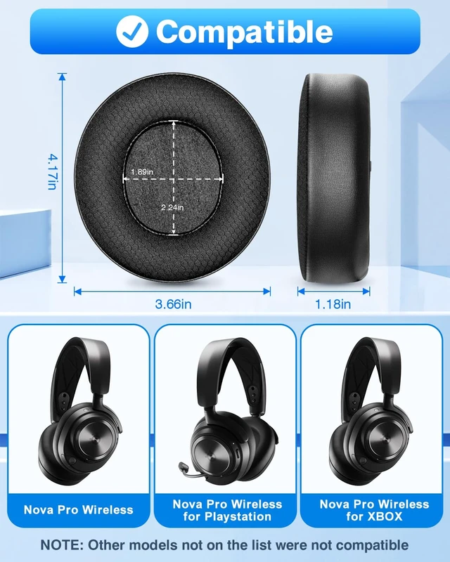 Alt view image 2 of 6 - Cooling Gel Ear Pads for Arctis Nova Pro