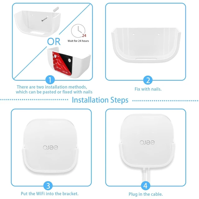 Alt view image 4 of 6 - eero Pro 6E Wall Mount, VHB Stick On Holder, Strong Adhesive Holder, No Tools No Drilling No Hole (eero Pro 6E Mount,1Pcs)