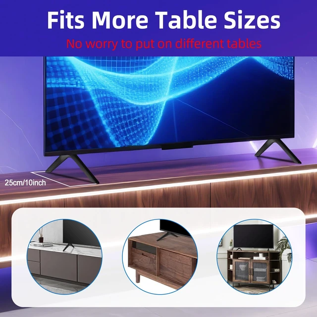 Alt view image 3 of 7 - Tv Legs Replacement for Samsung,TV Stand Legs for UN50TU7000 UN55TU7000 UN58TU7000 Models - Screwless Easy Install