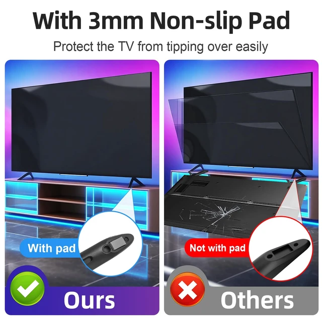 Alt view image 4 of 7 - Tv Legs Replacement for Samsung,TV Stand Legs for UN50TU7000 UN55TU7000 UN58TU7000 Models - Screwless Easy Install