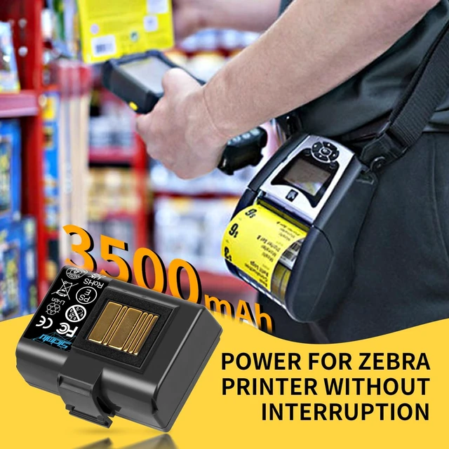 Alt view image 5 of 7 - 3500mAh ZQ520 ZQ620 Battery Replacement for Zebra Mobile Printer ZQ610 ZQLN320 QLN220 ZQ521 ZQ500 ZQ510 ZQ520 ZQ521 ZR628 ZR638 ZR658 ZR668 ZQ620 Upgrade Lithium Battery