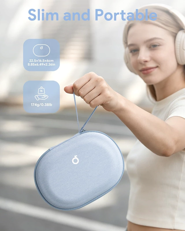 Alt view image 5 of 6 - Headphone Case Hard for Bose QuietComfort Ultra QC45 QC35 QC25 QC15 QCSE Fits JBL Tune 510BT 720BT/Live 770NC/Soundcore Anker Foldable Over-Ear Headphones, Super-Slim Portable Travel Organizer Bag