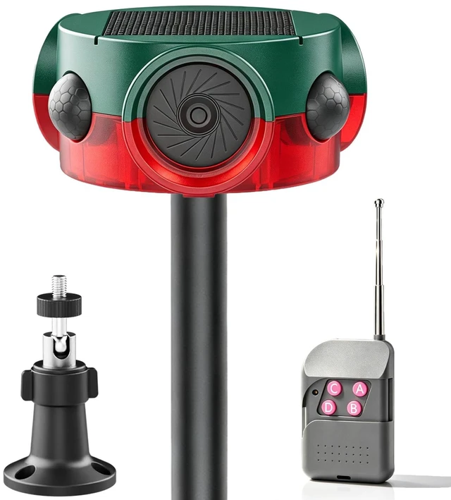 Main image of Solar Outdoor Motion Sensor Alarm - 360° Detection & 3x120dB Speakers, 3 Sensors, Universal Mount & Ground Stake, IP65 Waterproof Security Alarm for Yard, Farm, Warehouse (1pack)