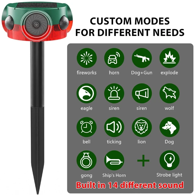 Alt view image 2 of 7 - Solar Outdoor Motion Sensor Alarm - 360° Detection & 3x120dB Speakers, 3 Sensors, Universal Mount & Ground Stake, IP65 Waterproof Security Alarm for Yard, Farm, Warehouse (1pack)