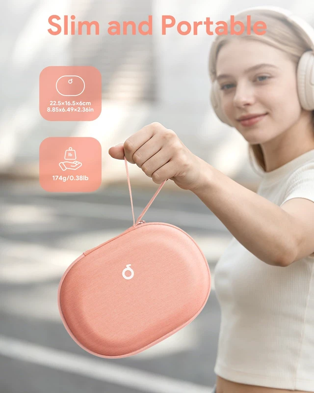 Alt view image 4 of 5 - Headphone Case Hard for Bose QuietComfort Ultra QC45 QC35 QC25 QC15 QCSE Fits JBL Tune 510BT 720BT/Live 770NC/Soundcore Anker Foldable Over-Ear Headphones, Super-Slim Portable Travel Organizer Bag