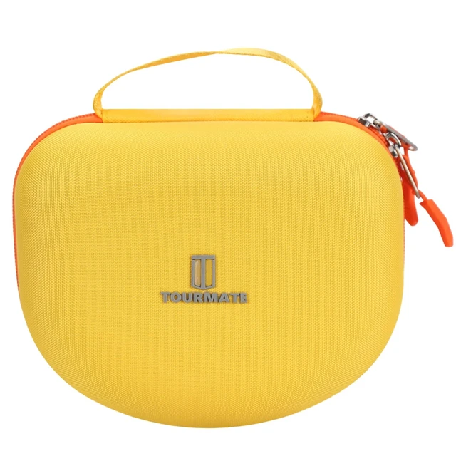 Alt view image 2 of 7 - Hard Travel Case for Riwbox CT-7 / CT-7S Cat Ear LED Light Kids Wireless Headphones, Protective Carrying Storage Bag Box for Sale(Yellow&Orange)