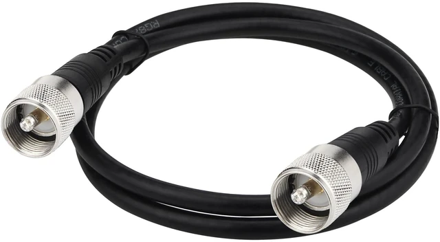 Main image of RG8x Jumper Cable, 3ft CB Coax Cable PL259 UHF Connector 50 ohm Low Loss for Ham Radio, Antenna Analyzer, Dummy Load and SWR Meter