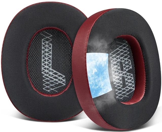 Main image of Cooling Gel Replacement Ear Pads for JBL E65BTNC/Live 650BTNC/Live 770NC/Live 660NC/Duet NC Over-Ear Headphones, Earpads Cushions with Noise Isolation Foam - Burgundy
