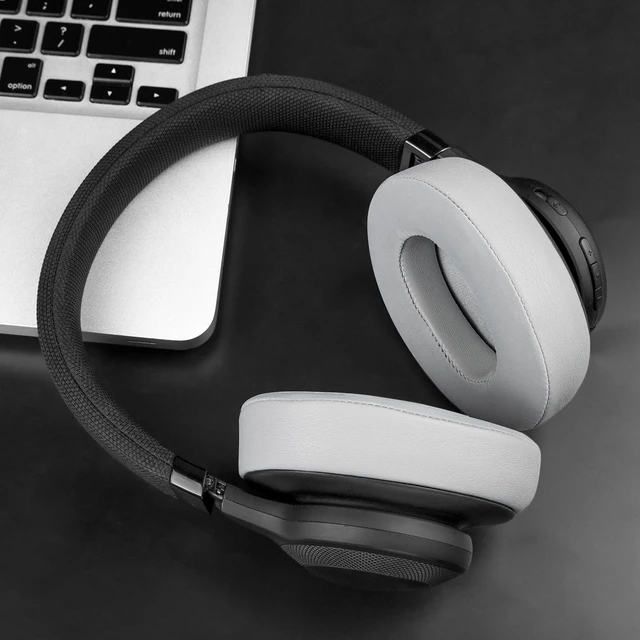 Alt view image 3 of 7 - Cooling Gel Replacement Ear Pads for JBL E65BTNC/Live 650BTNC/Live 770NC/Live 660NC/Duet NC Over-Ear Headphones, Earpads Cushions with Noise Isolation Foam - Grey