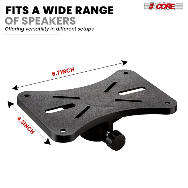 Alt view image 5 of 7 - 5Core Speaker Stands Pair PA DJ Tripod Heavy Duty w 35mm Mount Insert Adjustable Universal Large Tall 31 to 54 Inch Stand w Safety Pin and Knob Tension Locking for Stage Studio
