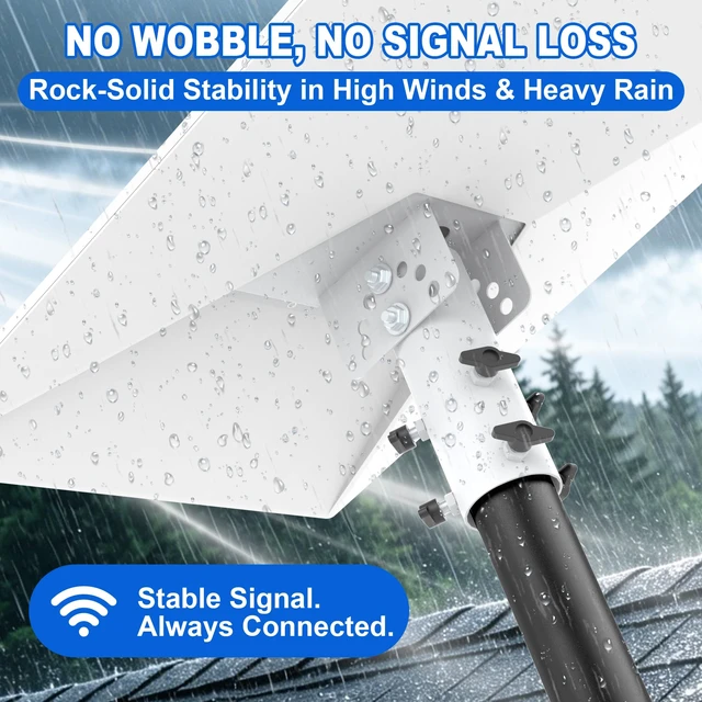 Alt view image 5 of 6 - Starlink Standard 4/4X /Gen 3 Adjustable Pipe Adapter, Fits 1"-2.1" Poles 180°Tilt & 360°Rotate, Wind-Resistant, Optimal Signal, Easy Installation for Homes, Roof, Wall, Backyard, RVs & More