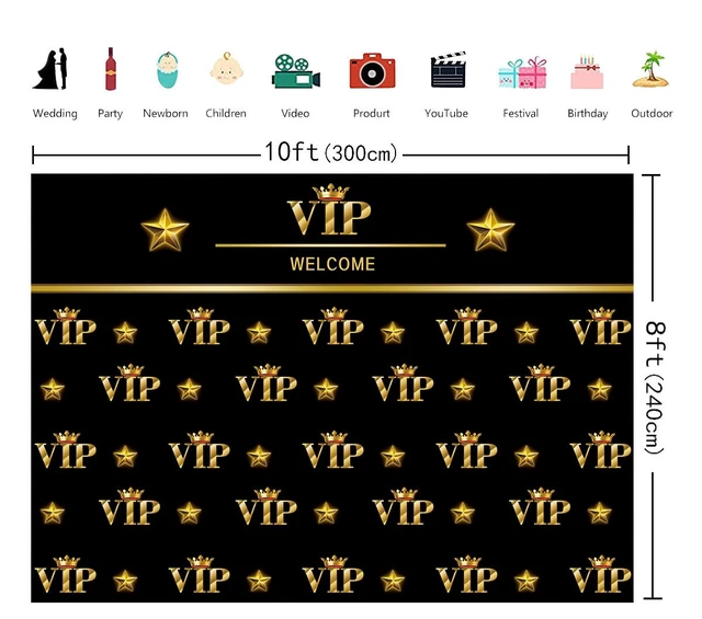 Alt view image 4 of 6 - VIP Red Carpet Backdrop 10x8ft Gala Party Event Photo Booth Luxury Decor VIP red carpet backdrop, perfect for birthday, gala, photo booth, party events. Durable vinyl HD print, easy hang