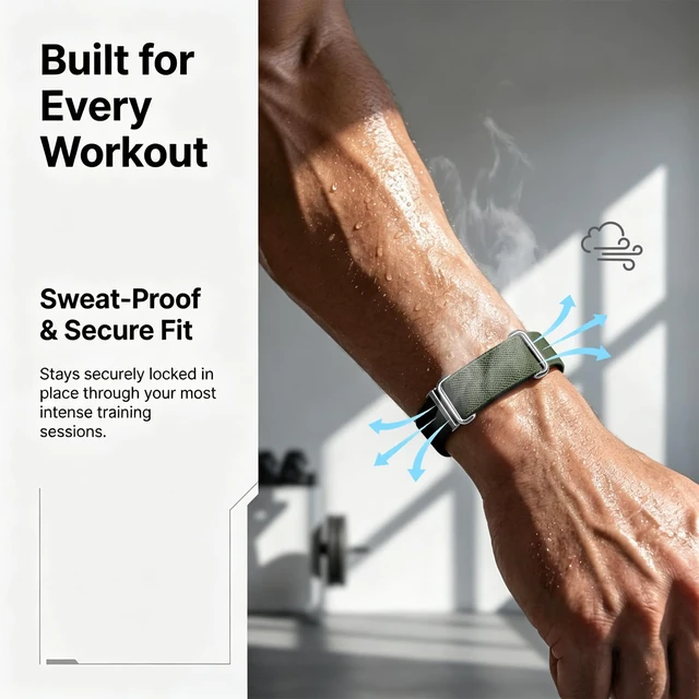 Alt view image 6 of 7 - Magnetic Sport Nylon Band Compatible with Google Fitbit Air Active Band Magnetic Clasp Soft Stretchy Nylon Band for Women MenAdjustable Breathable Wristband Ultra-thin & Lightweight Replacement