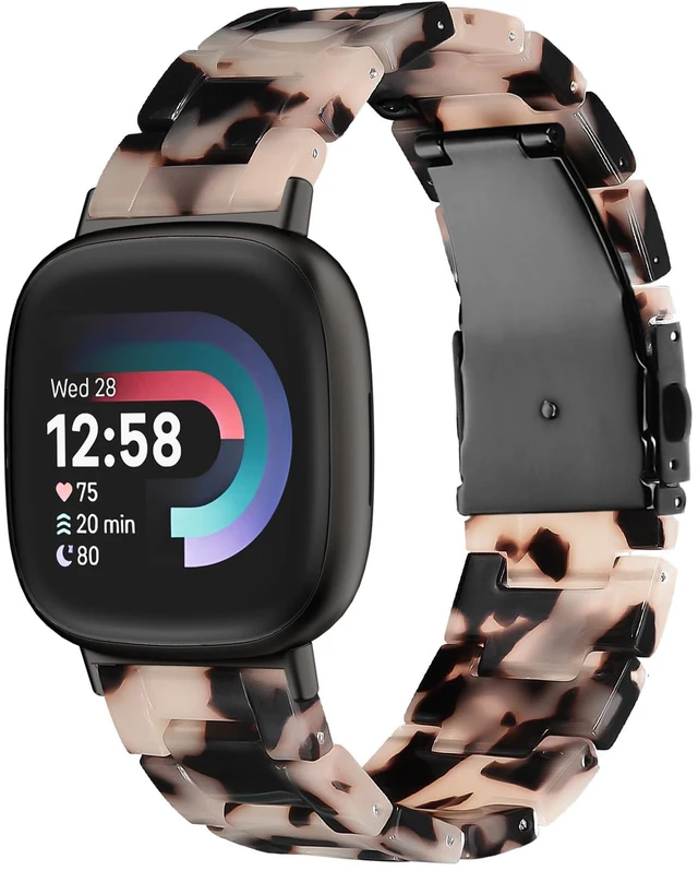Main image of Resin Band Compatible with Fitbit Versa 4/Versa 3 Bands For Women,Lightweight,Bracelet,Wristband,Replacement,For Fitbit Sense 2/Sense
