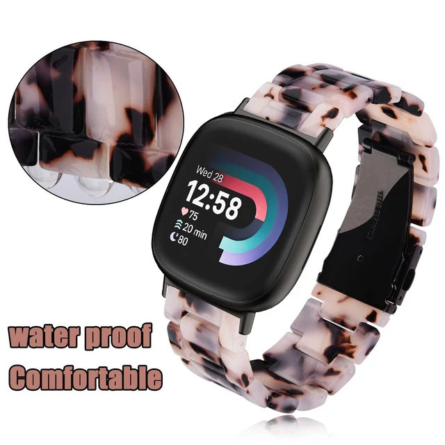 Alt view image 4 of 7 - Resin Band Compatible with Fitbit Versa 4/Versa 3 Bands For Women,Lightweight,Bracelet,Wristband,Replacement,For Fitbit Sense 2/Sense