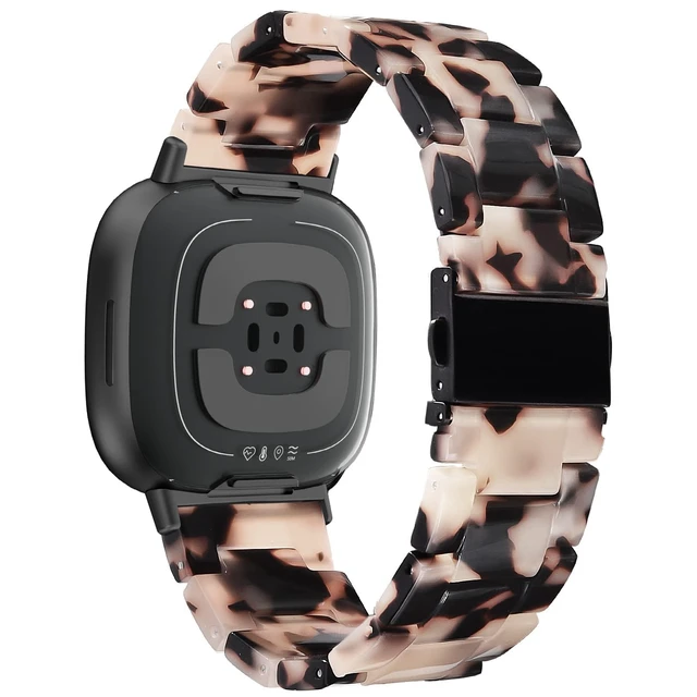 Alt view image 6 of 7 - Resin Band Compatible with Fitbit Versa 4/Versa 3 Bands For Women,Lightweight,Bracelet,Wristband,Replacement,For Fitbit Sense 2/Sense