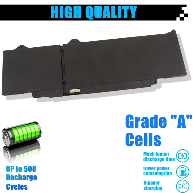 Alt view image 5 of 7 - R73TC Laptop Battery Replacement for Dell Latitude 3340 3440 3540 5340 5350 5440 5540 Latitude 3340 5340 5350 2-in-1 Precision 3480 3580 Series DR02P 2X1V9 GTG7N GRWKG KDM9P 0V042N 09HKT5 54Wh 11.4V