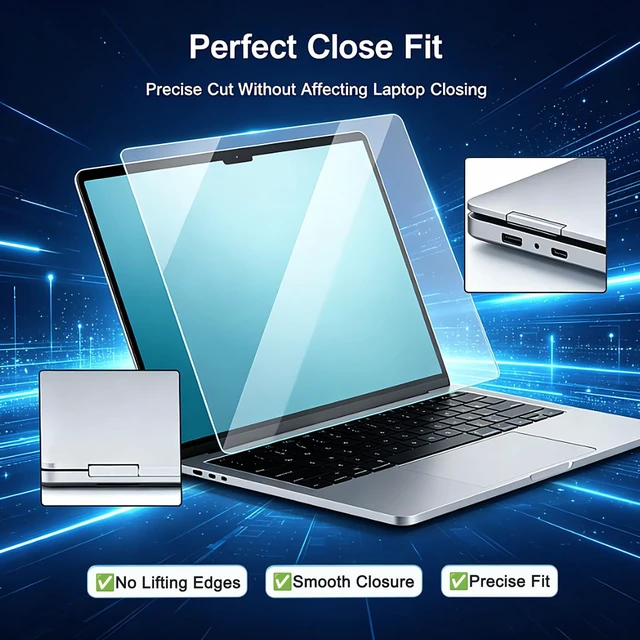 Alt view image 7 of 7 - 15.6 inch Tempered Glass Screen Protector for HP 15.6" Laptop/HP Envy x360 /Pavilion/Probook/EliteBook/OMEN/Chromebook, HP 15-eg 15-eh 15-er 15-dw 15-dy 15-ef 15-ee 15-ed 15t 15z 15m Laptop
