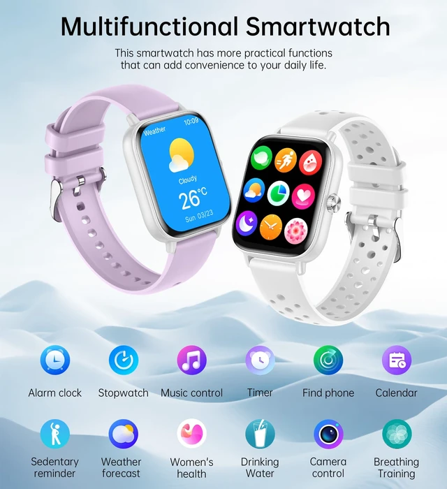 Alt view image 7 of 7 - Smart Watch for Women Men (Answer/Make Call), Fitness Tracker, 1.83" HD Screen with 24-Hour Heart Rate/Sleep Monitor, IP68 Waterproof, 130+ Sports Modes, Smartwatch for Android iOS, White