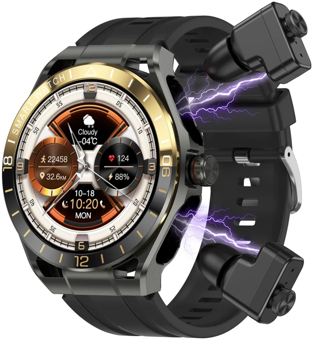 Main image of Smart Watch with Earbuds,Round 1.52'' Touch Screen,Modern Watches for Men Women,Headphones Combo(Answer/Calls),Fitness Tracker with Sleep Monitor, 100+ Sports Modes,for iPhone & Android