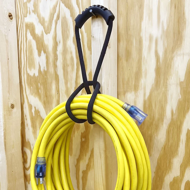 Alt view image 2 of 4 - Loop-It Storage Straps by - 18-inch (3-Pack) Black Extension Cord Organizer, Vacuum Hose Holder, Shop Storage, Air or Water Hose Organizer for your Home, Garage, Boat, RV