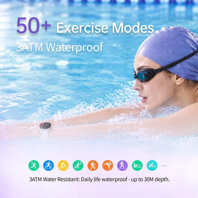 Alt view image 3 of 7 - Smart Watch for Women, AMOLED Bluetooth Call Fitness Tracker GPS Smartwatch with Heart Rate, Sleep, SpO2 & Female Health Monitoring, 3ATM Waterproof, Compatible with iPhone Android