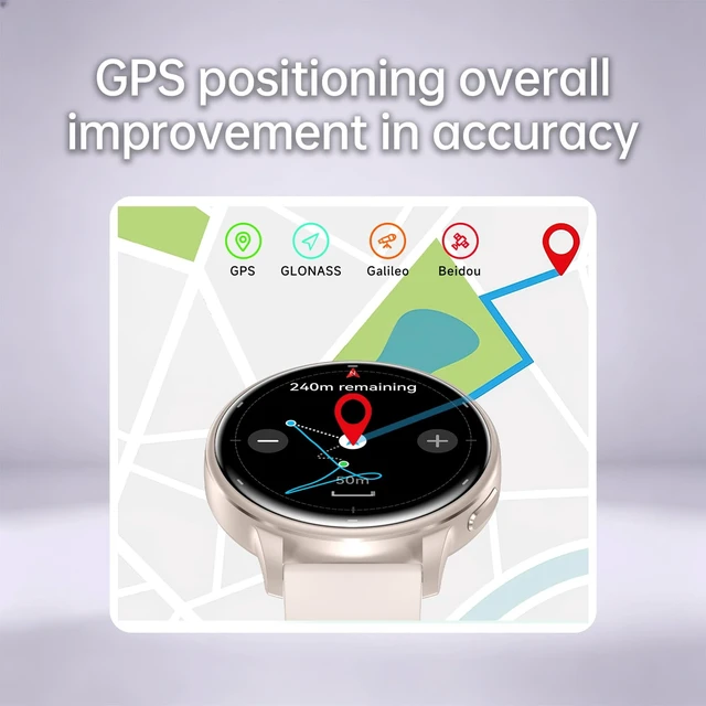 Alt view image 4 of 7 - Smart Watch for Women, AMOLED Bluetooth Call Fitness Tracker GPS Smartwatch with Heart Rate, Sleep, SpO2 & Female Health Monitoring, 3ATM Waterproof, Compatible with iPhone Android