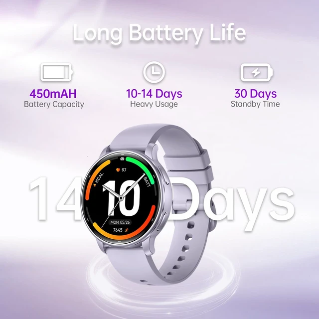 Alt view image 5 of 7 - Smart Watch for Women, AMOLED Bluetooth Call Fitness Tracker GPS Smartwatch with Heart Rate, Sleep, SpO2 & Female Health Monitoring, 3ATM Waterproof, Compatible with iPhone Android