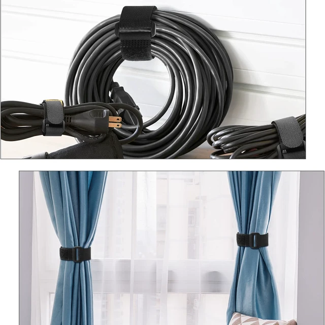 Alt view image 6 of 7 - Adjustable Cable Ties Organizer Fastener with Plastic buckle (8Inch Pack of 50)