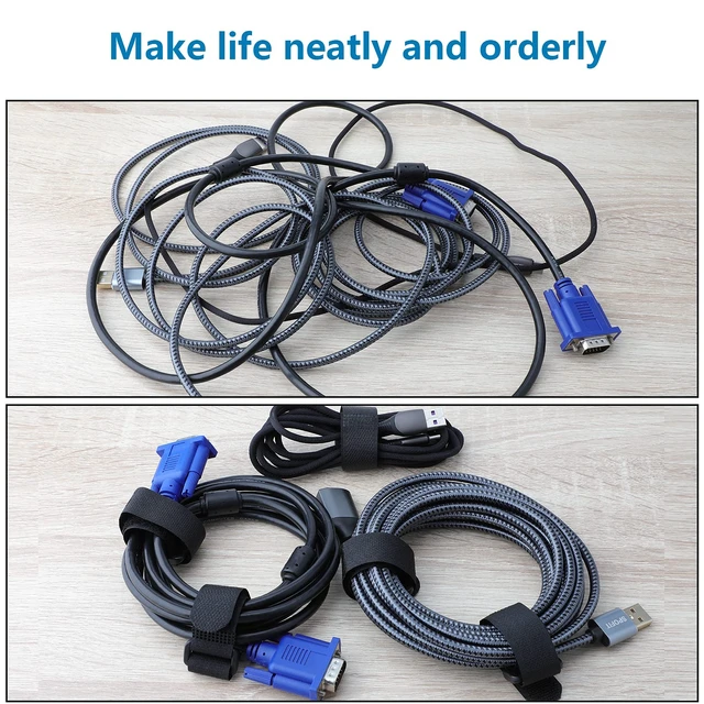 Alt view image 2 of 7 - Adjustable Cable Ties Organizer Fastener with Plastic buckle (8Inch Pack of 50)