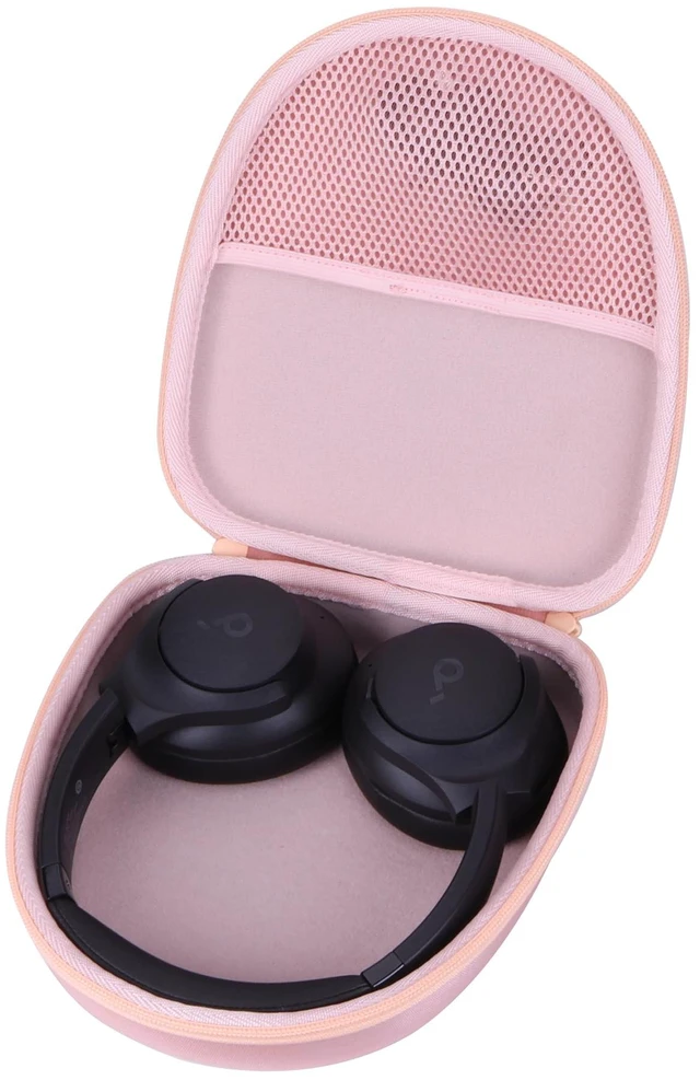 Main image of Hard Carry Case Compatible with Anker Soundcore Life Q20 Q30 Q35 Q40 Q45 Q20+ Q20i Hybrid Active Noise Cancelling Headphones (Pink Case)