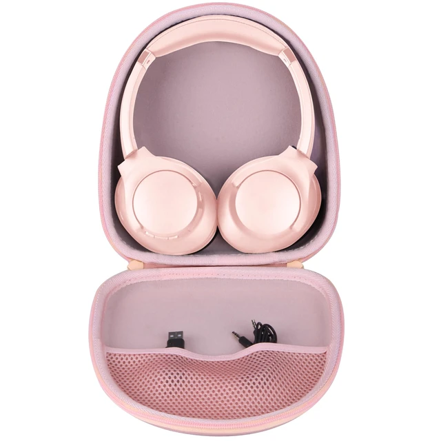 Alt view image 2 of 7 - Hard Carry Case Compatible with Anker Soundcore Life Q20 Q30 Q35 Q40 Q45 Q20+ Q20i Hybrid Active Noise Cancelling Headphones (Pink Case)