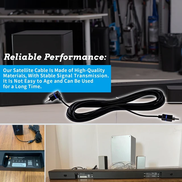 Alt view image 5 of 7 - Blue Satellite Speaker Cable,Plug and Play,24.4 Feet,1Pc Fit for Vizio V51 M51 SB3651 SB36514 SB4051 SB4251 Sound Bar Satellite Speakers (Blue)