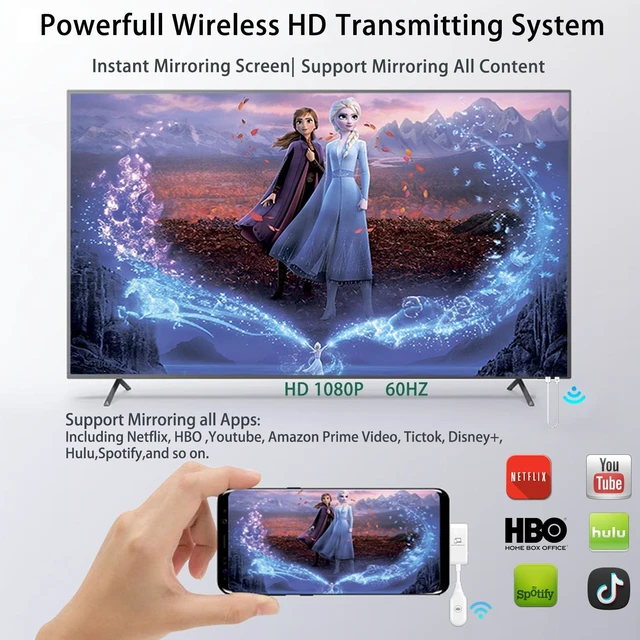 Alt view image 2 of 7 - Wireless USB C to HD Display Adapter Screen Mirror Cast Extend for iPhone 15 16 17 & USB C Equiped Phone Laptop HD Transmitter and Receiver No Setup Real Plug n Play