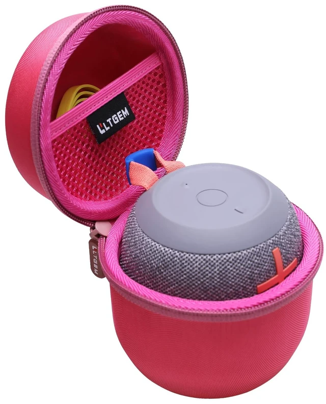Main image of LTGEM Case for Ultimate Ears WONDERBOOM 4 Waterproof Speaker, Pink Hard EVA Shell, Water-Resistant, Shock Protection, Scratch-Resistant Interior, Portable Travel Storage Case Only