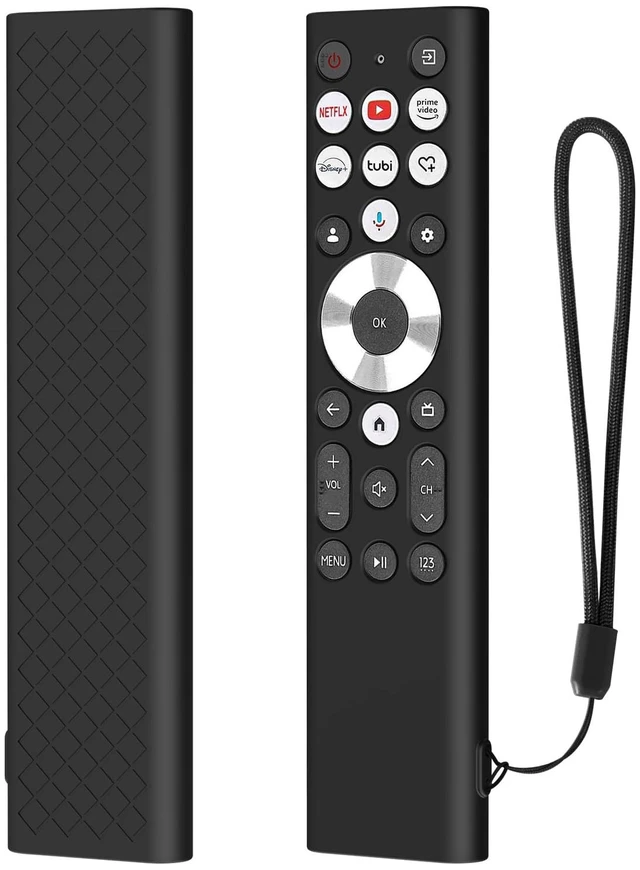 Main image of ERF6A80 ERF6G80H ERF6F80H Cover for Hisense U6N U7N U8N U9N S7N Series 4K UHD Google Smart TV Remote Black Silicone Case
