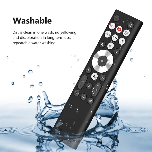 Alt view image 7 of 7 - ERF6A80 ERF6G80H ERF6F80H Cover for Hisense U6N U7N U8N U9N S7N Series 4K UHD Google Smart TV Remote Black Silicone Case