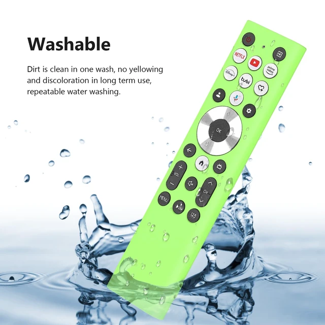 Alt view image 7 of 7 - Glow Cover for ERF6A80 ERF6G80H ERF6F80H Voice Remote for Hisense U6 U7 U8 U9 Series 4K Smart TV 2024 Green Silicone Case - Lime Green