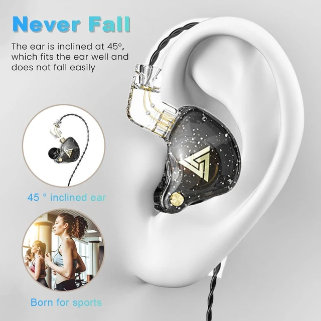 Alt view image 7 of 7 - Wired Gaming Earbuds 2 Pack, AK6 PRO in Ear Monitors, Deep Bass Sound Wired Earbuds, HiFi in Ear Headphones with New 1DD 10mm Dynamic Driver, IEM for Music Gaming Video Calling (Black+White)